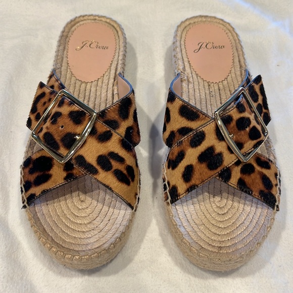 J Crew  Leopard Print Espadrilles